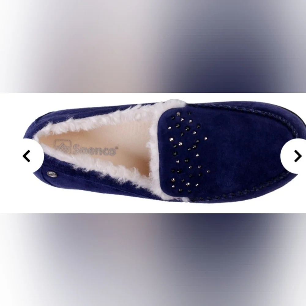 Women's Balboa Rhinestone Slipper Size 7D Navy color New in box